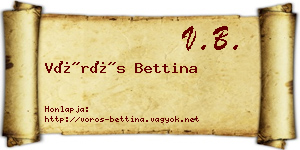 Vörös Bettina névjegykártya