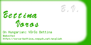bettina voros business card